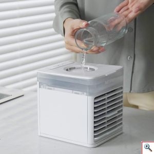 NexFan® Φορητό USB Κλιματιστικό με LED Φωτισμό 4 σε 1 Air Cooler - Ανεμιστήρας - Air Condition & Υγραντήρας με Τεχνολογία Εξάτμισης