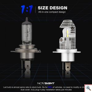 NovSight® LED Λάμπες Αυτοκινήτου H4 40W 12000Lm 6000K - Λαμπτήρες Πορείας Car LED Headlights N36