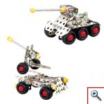 Μεταλλικά Συναρμολογούμενα Οχήματα - Τανκ, Αμάξι και Τρέιλερ με Κανόνι Nuts & Bolts