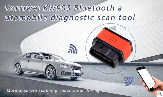 Mini OBD2 Bluetooth Διαγνωστικό Βλαβών Αυτοκινήτου KONNWEI® για Android, iOS, Windows Torque App - Auto Scan Tool ELM327 OBD II