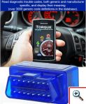 Mini OBD2 Bluetooth Διαγνωστικό Βλαβών Αυτοκινήτου για Android Torque Auto Scan Tool ELM327 V2.1 OBD II