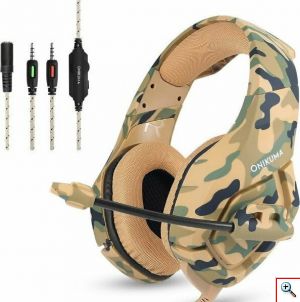 Onikuma® Gaming Ακουστικά με Μικρόφωνο 3.5mm και Λειτουργία Μείωσης Θορύβου Μικρόφωνου - Over Ear Gaming Headset with Noise Cancelling Microphone K1-B