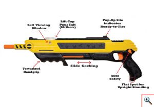 SALTBLAST Εξολοθρευτής Αλατιού Κουνουπιών, Μυγών, Εντόμων - Όπλο Αλατιού Μυγοσκοτώστρα & Αντικουνουπικό - Salt Gun for Bugs