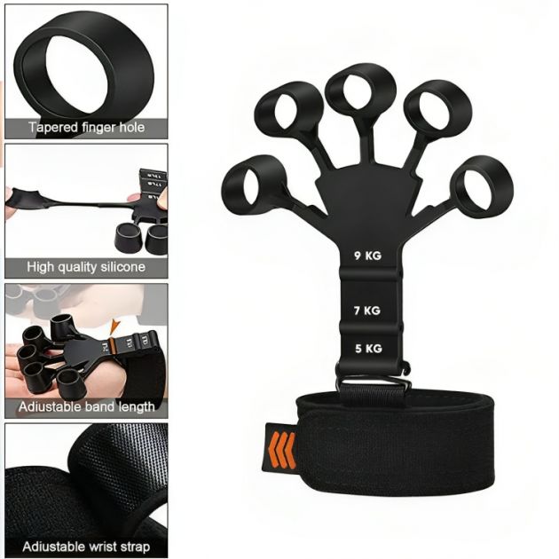 Όργανο Ενδυνάμωσης Χεριού & Δακτύλων Καουτσούκ - Με 3 Επίπεδα Αντίστασης - Hand Grip Strengthener