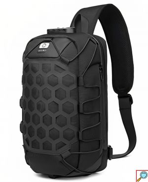 Ozuko Ανδρική Αντικλεπτική Oxford Τσάντα Ώμου Αδιάβροχη - Μαύρη