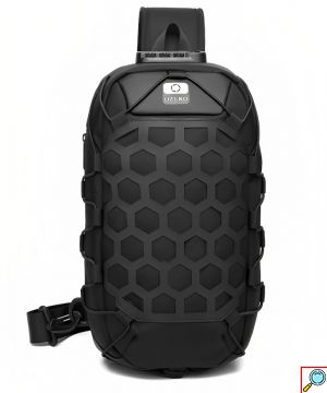 Ozuko Ανδρική Αντικλεπτική Oxford Τσάντα Ώμου Αδιάβροχη - Μαύρη