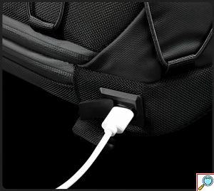 Ozuko Ανδρική Αντικλεπτική Oxford Τσάντα Ώμου Αδιάβροχη - Μαύρη