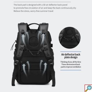 Ozuko Ανδρικό Σακίδιο Πλάτης 25.2L – Αδιάβροχο Backpack με 