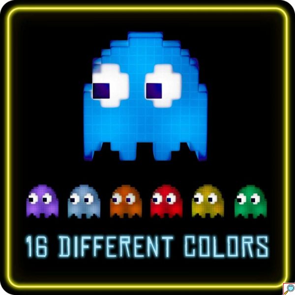Pac Man Ghost Light Φωτιστικό με 16 Εναλλαγές Χρωμάτων