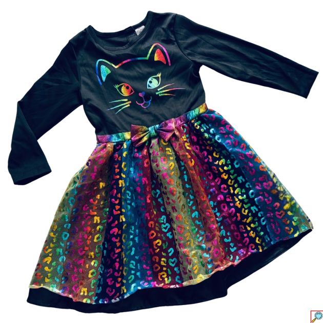 Παιδική Αποκριάτικη Στολή Φόρεμα Γατούλα με Στέκα Αυτάκια - Carnavalista