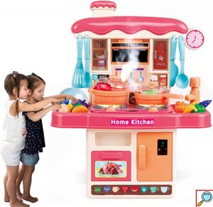 Παιδική Κουζίνα Home Kitchen με 2 Εστίες και Νεροχύτη 27 x 37 x 12 cm - ToyMarkt