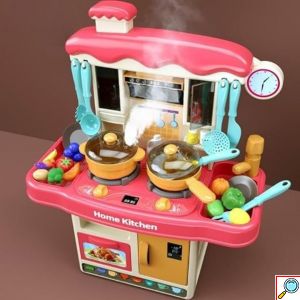 Παιδική Κουζίνα Home Kitchen με 2 Εστίες και Νεροχύτη 27 x 37 x 12 cm - ToyMarkt