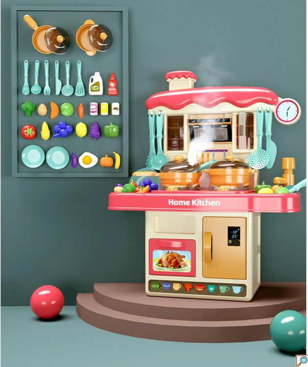 Παιδική Κουζίνα Home Kitchen με 2 Εστίες και Νεροχύτη 27 x 37 x 12 cm - ToyMarkt