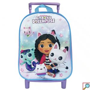 Παιδική Τσάντα με Ροδάκια με Σχέδιο Gabbys Dollhouse - 28cm 