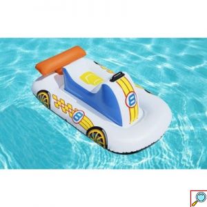 Bestway Παιδικό Φουσκωτό Σωσίβιο με Χειρολαβές Jet Ski Λευκό με Πολύχρωμα Σχέδια 110cm x 75cm 