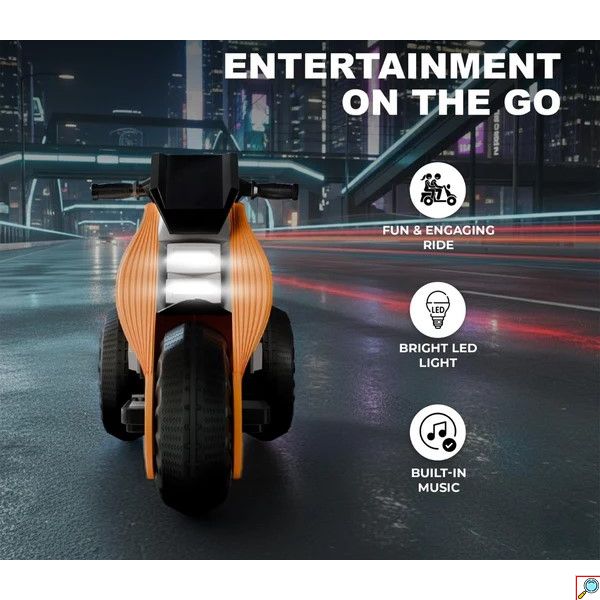 Ηλεκτροκίνητο Παιδικό Τρίτροχο Σκούτερ 6V Με Μουσική & LED για Παιδιά 3+ Κόκκινο