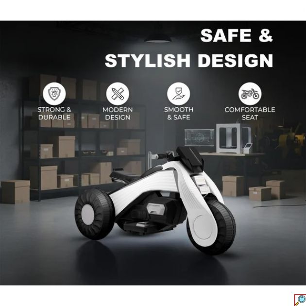 Ηλεκτροκίνητο Παιδικό Τρίτροχο Σκούτερ 6V Με Μουσική & LED για Παιδιά 3+ Κόκκινο