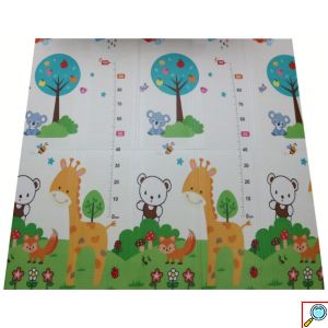 XXL Μεγάλο Παιδικό Μαλακό Ισοθερμικό Χαλάκι/Ταπέτο Δραστηριοτήτων Μπεζ Διπλής Όψης Playmat 2,00x1,80x0,8m