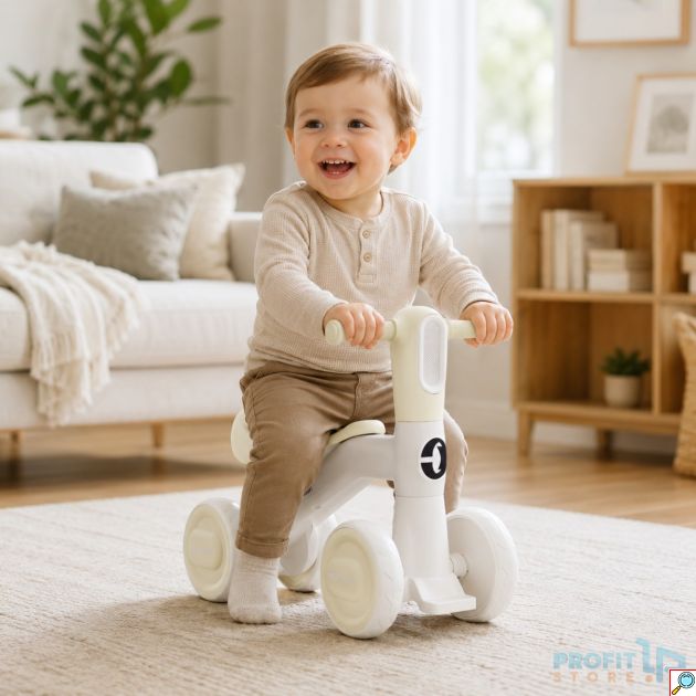 Παιδικό Ποδηλατάκι Ισορροπίας Ride-On με 4 Ρόδες NF-BABY με Εργονομικό Κάθισμα και Αντιολισθητικές Λαβές