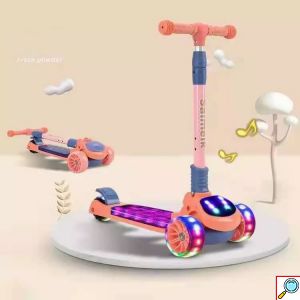 Παιδικό Αναδιπλούμενο Scooter - Πατίνι με Πίσω Φρένο - LED Φωτάκια & Μουσική