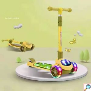 Παιδικό Αναδιπλούμενο Scooter - Πατίνι με Πίσω Φρένο - LED Φωτάκια & Μουσική