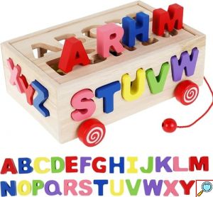 Εκπαιδευτικό Ξύλινο Παιχνίδι Αριθμών για 3+ ετών με Πολύχρωμα Γράμματα