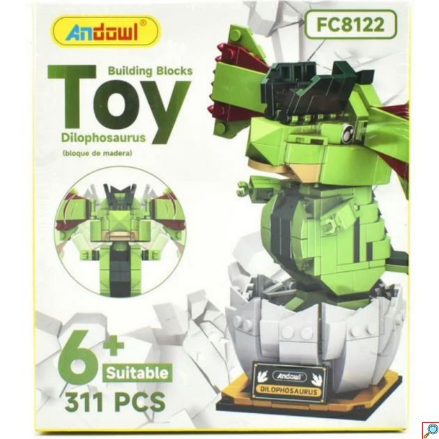 Συναρμολογούμενο Παιχνίδι Δεινόσαυρος / Διλοφόσαυρος - 311 Κομμάτια - 6+ ετών - Πράσινο χρώμα