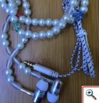 Ακουστικά Hands Free Κολιέ από Πέρλες