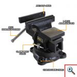 Epica Star® Περιστρεφόμενη Μέγγενη Πάγκου Heavy Duty με Σφιγκτήρα 4