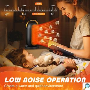 Περιστρεφόμενο Αερόθερμο 1800W με 3 Ρυθμίσεις Θέρμανσης και Ψυχρή Λειτουργία - Andowl