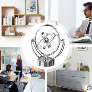 Περιστρεφόμενο Μαγνητικό Διακοσμητικό Κίνησης Μεταλλικό Ασημί – Αέναη Κίνηση