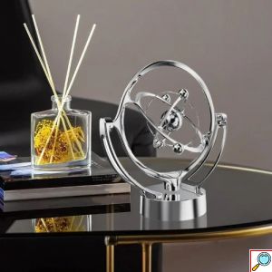 Περιστρεφόμενο Μαγνητικό Διακοσμητικό Κίνησης Μεταλλικό Ασημί – Αέναη Κίνηση
