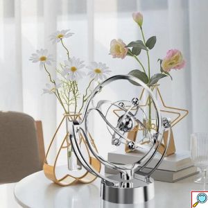 Περιστρεφόμενο Μαγνητικό Διακοσμητικό Κίνησης Μεταλλικό Ασημί – Αέναη Κίνηση