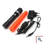 Eπαναφορτιζόμενος Φακός Led με Αποσπώμενη Ράβδο για Σήματα Ασφαλείας 1100 Lumens