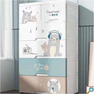 Πλαστική Συρταριέρα 100 x 50 x 38cm με 6 Συρτάρια για Παιδικό Δωμάτιο