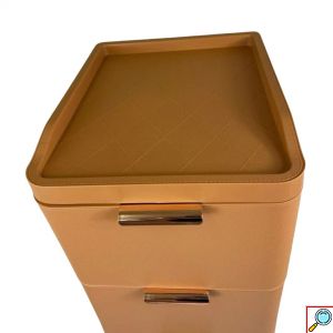Πλαστική Συρταριέρα 109 x 43 x 35cm με Επένδυση Απομίμηση Δερματίνης και 5 Συρτάρια
