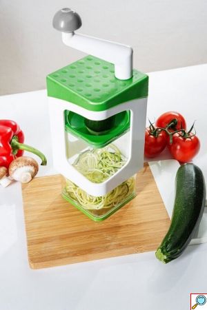 Πολυκόφτης Λαχανικών Χειρός με Μανιβέλα - Με 7 Διαφορετικές Λεπίδες Κοπής 