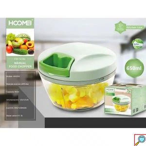 Χειροκίνητος Πολυκόπτης με Λεπίδες από Ανοξείδωτο Ατσάλι και Δοχείο 650ml της Hoomei