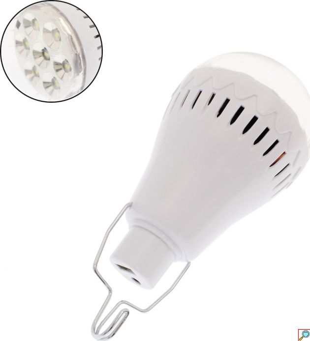 Πολυλειτουργική Επαναφορτιζόμενη Ηλιακή Λάμπα Led με Ηλιακό Πάνελ & Powerbank 5W - 7 SMD - USB