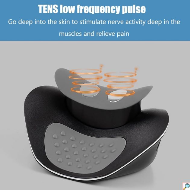 3 σε 1 Πολυλειτουργικό Όργανο για τον Αυχένα με Μασάζ, Ηλεκτροδιέργεση και Θερμοθεραπεία - Με Τηλεχειριστήριο