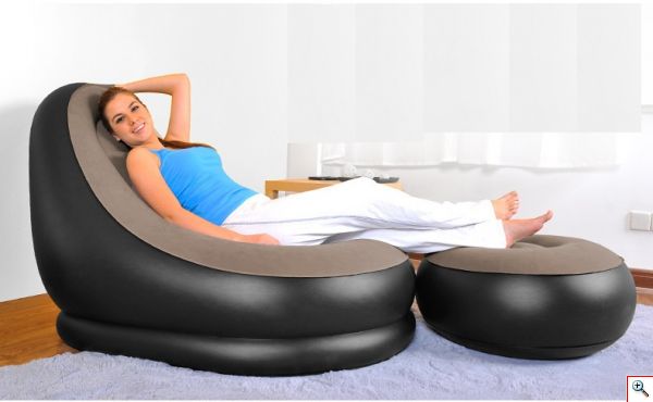 Πολυθρόνα Φουσκωτή με Υποπόδιο - Inflatable Air Sofa Intime 