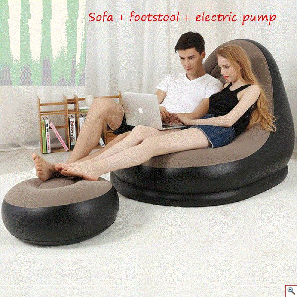 Πολυθρόνα Φουσκωτή με Υποπόδιο - Inflatable Air Sofa Intime 