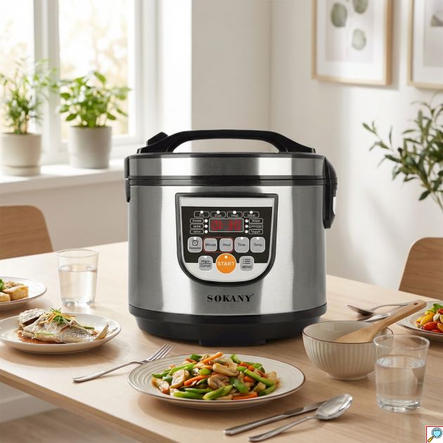 Πολυμάγειρας Ρυζιού Sokany 700W με Κεραμική Κατσαρόλα