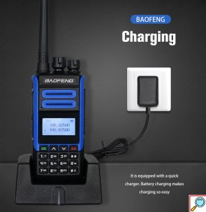 Ισχυρός Ασύρματος Πομποδέκτης 10W έως 10km UHF/VHF Dual Band 128 Κανάλια με Οθόνη, Φακό - Two Way Radio Tranceiver 