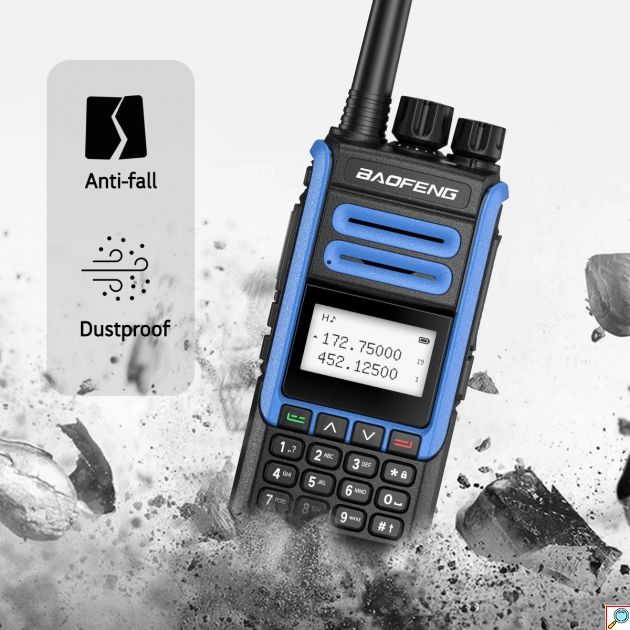 Ισχυρός Ασύρματος Πομποδέκτης 10W έως 10km UHF/VHF Dual Band 128 Κανάλια με Οθόνη, Φακό - Two Way Radio Tranceiver 