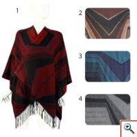 Πόντσο Πολύχρωμο με Κρόσσια