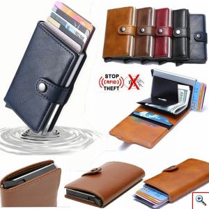 Πορτοφόλι Με Προστασία Υποκλοπής RFID & Μηχανισμό - Anti-thief Wallet Μπλε OEM