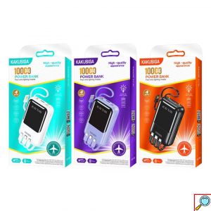 Powerbank 10000mAh All-in-One με 4 Ενσωματωμένα Καλώδια Φόρτισης & LED Ένδειξη Mπαταρίας σε 3 Χρώματα