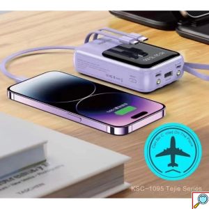 Powerbank 10000mAh All-in-One με 4 Ενσωματωμένα Καλώδια Φόρτισης & LED Ένδειξη Mπαταρίας σε 3 Χρώματα