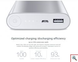 Υψηλής Απόδοσης & Ισχύος Power Bank 2,1A - Μπαταρία Φορτιστής 10.400mAh Mi 1040